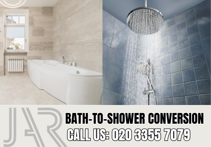Bath to Shower Conversion by Harlesden Bathroom Fitters